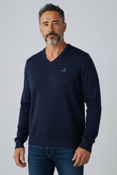 Gant Pulover Barbati Bleumarin Logo