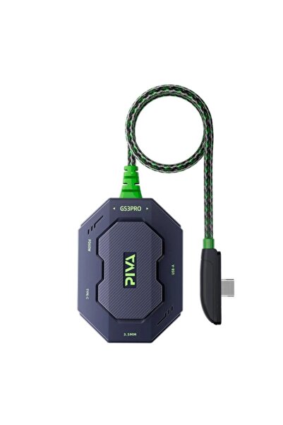 piva وصلة بيفا 4 في1 GS3 PRO-W تايب سي دعم صوتيات 32بت بقوة شحن ٦٠ واط بكوع م...