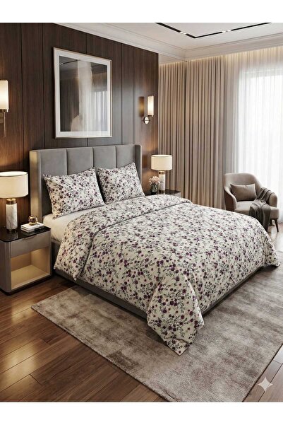 Arma Concept Комплект спално бельо с двойна цветна шарка и 4 калъфки за възгл...