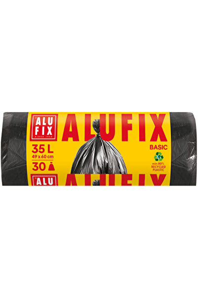 alufix Saci de gunoi 35 L 49 x 60 cm HDPE negri Economy 30 buc/rolă
