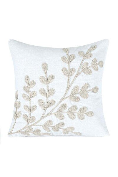 Cottage Embroidered Leaf Cushion 45*45 cm