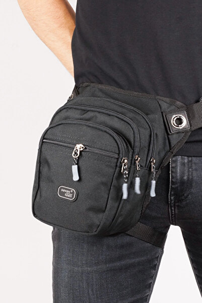 Motiva Unisex Siyah Bel Bacak Omuz Motosiklet Kurye Scooter Seyahat Çantası B...