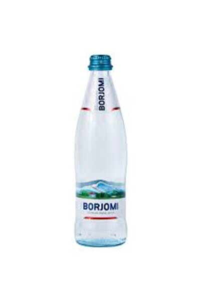 borjomi مياه معدنية فوارة في زجاجات زجاجية سعة 500 مل، (12 عبوة × 2)