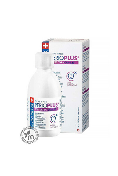 Curaprox Perio Plus Forte 0.20% CHX Oral Rinse for Extra Sensitive Gums, 200ml