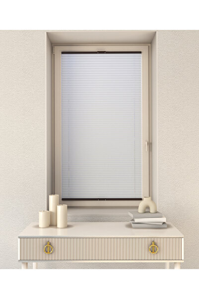 Trend Plise Perde Beyaz Plise Katlanır Cam Balkon Perdesi - Ofis Perdesi - Salon Perdesi 54