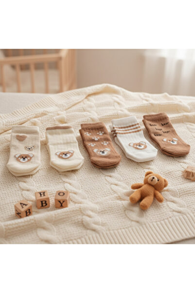 hobbe baby 5-Pack of Antiallergic 100% Cotton Newborn Baby Socks