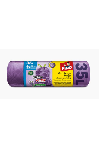Fino Cleaning bags with string 35 L purple Tytan Flex 12 pieces/roll