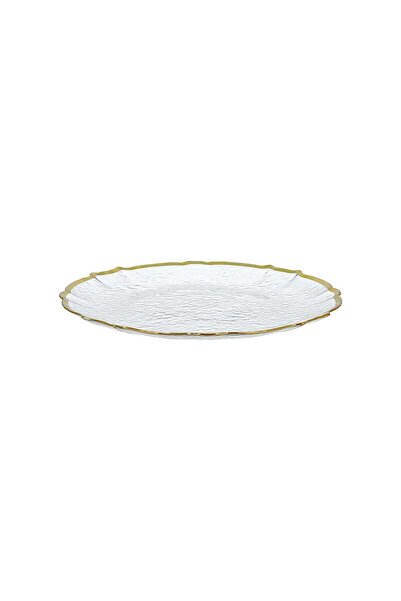 LA MESA gold glass charger plate 13"