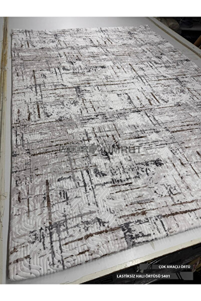 Zümrüt Ev Tekstil Lastiksiz Kaymaz Halı Örtüsü – Yıkanabilir Desenli Halı Kor...