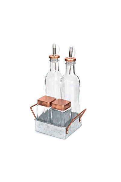 Alberto 4Pcs Salad Cruet W/Metal Stand