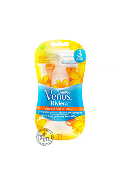 Gillette Venus Riviera 3 Blade Disposable Razors, 2 Pieces