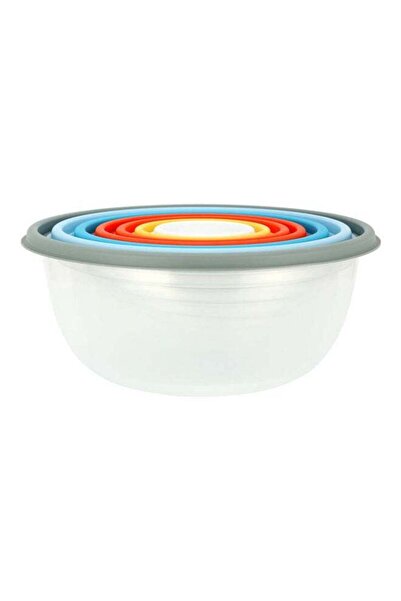 Alberto 7 Piece Round Food Storage Set with Lids Multicolour 5000ml