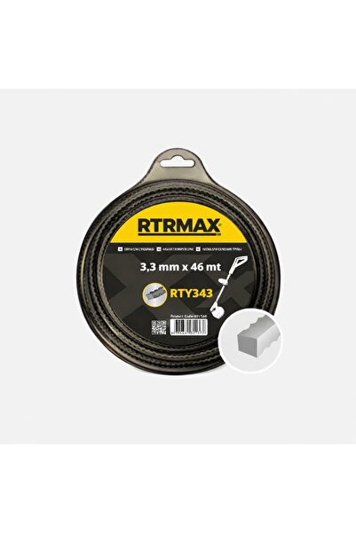 Rtrmax RTY343 Tırpan Misinası Testere Gri 3.3 mm x 46 Mt