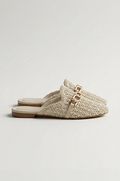 Rays 7030 Детайли на веригата Плетени чехли в бяло