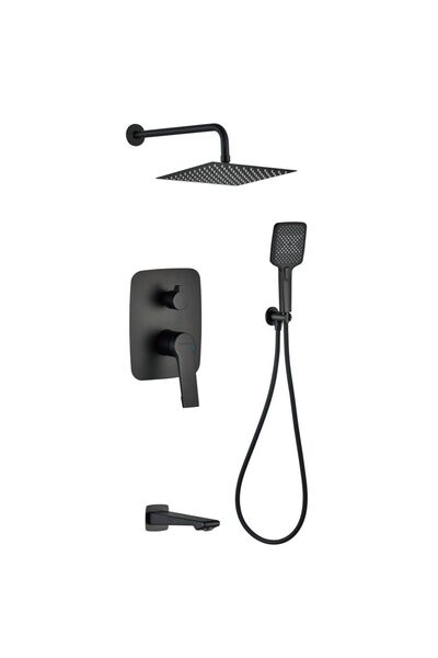 Milano Luxe Glow Concealed Shower Mixer Set, Durable Brass, Complete Shower Kit