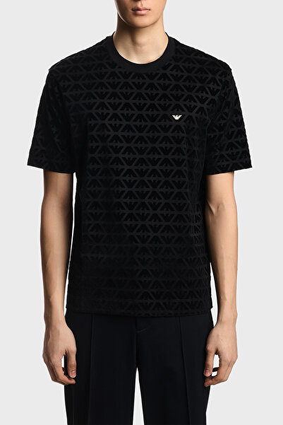 Emporio Armani All Logos Regular Fit Crew Neck T-Shirt Men's t Shirt Em005343...