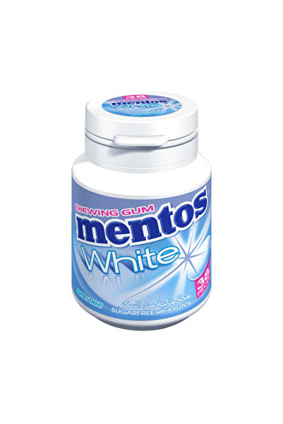 Mentos White Sweet Mint Chewing Gum Bottle, 54g