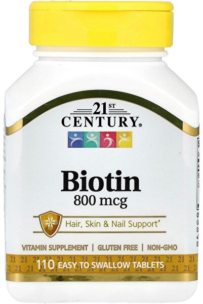 21st Century Biotin 110 Tablets 800 Micrograms
