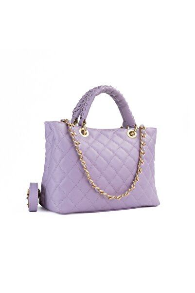 Posete Fagaras Poseta Piele Mini Georgie - Lila, Geanta Office din Piele Natu...