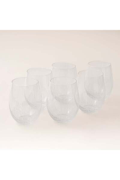 LA MESA 6 pcs striped glass