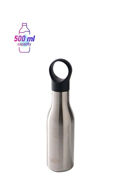 Joseph Joseph زجاجة ماء لوب سعة 500 مل، مصقولة/أنثراسيت