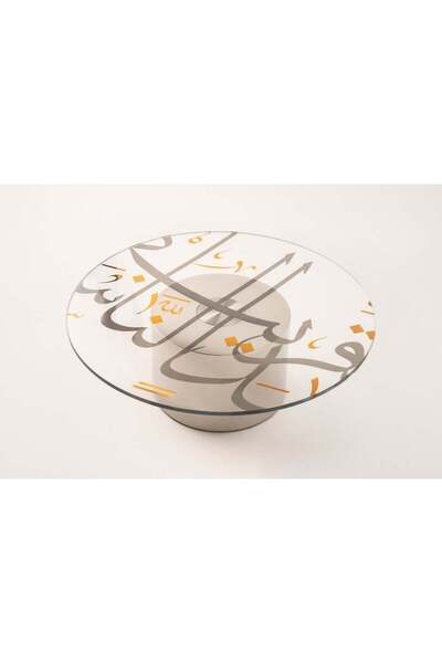 LA MESA حامل كيك زجاجي من الذهب والفضة من أولفا