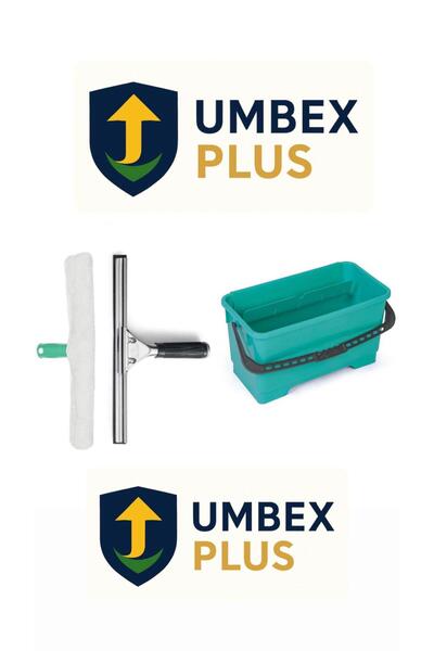 UMBEX PLUS UMBEX Profesyonel Ev Temizleme Cam Temizleme Seti 45 cm Çekçek + 4...