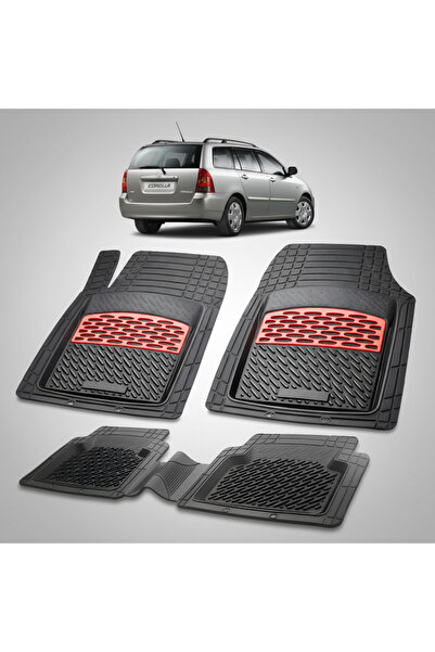 TEAMCAR Covorașe auto din cauciuc tip tavă compatibile cu Toyota Corolla E12 ...