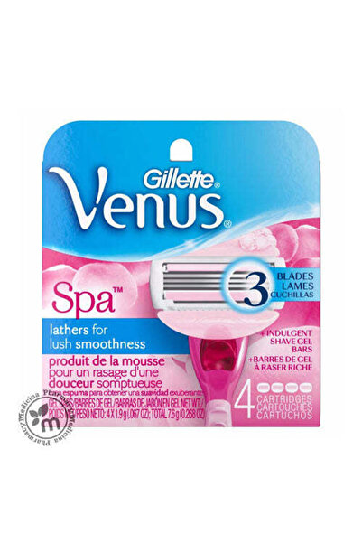 Gillette Venus Comfortglide Spa Breeze Women’s Razor Blade Refills, 4 Pieces