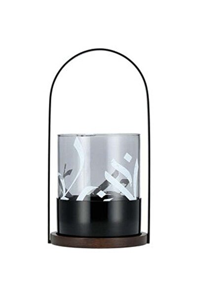homez Salam Metal and Glass Candle Holder Dia16 *Ht: 30 Cm
