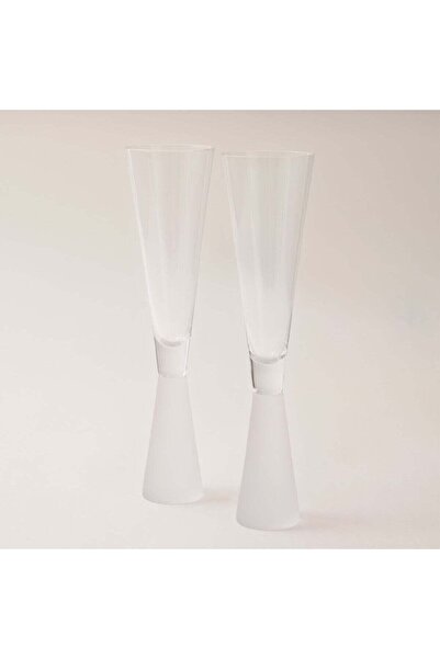 LA MESA Frosted Bottom 2 Pcs Glass
