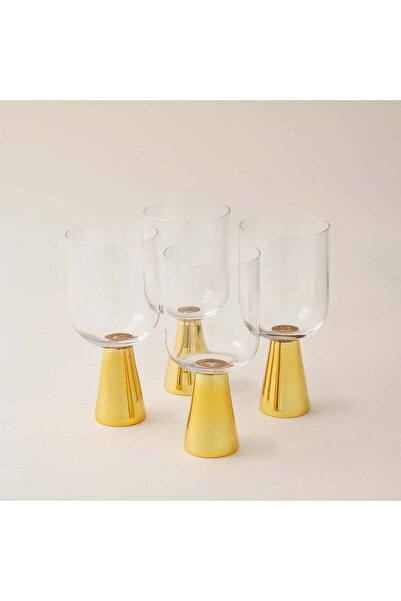 LA MESA 4 pcs juice glass gold bottom