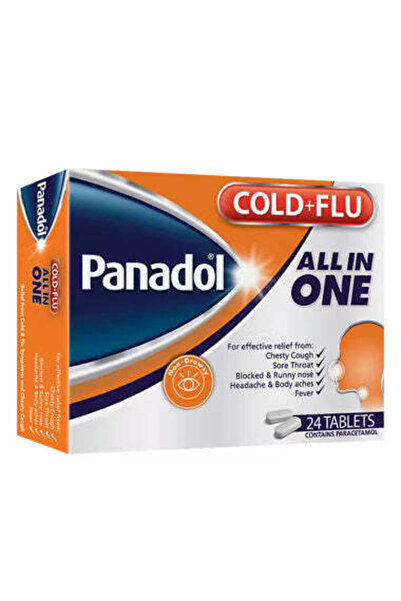 Panadol Cold & Flu All In One, Relief From Cold & Flu Symptoms Including Ches...