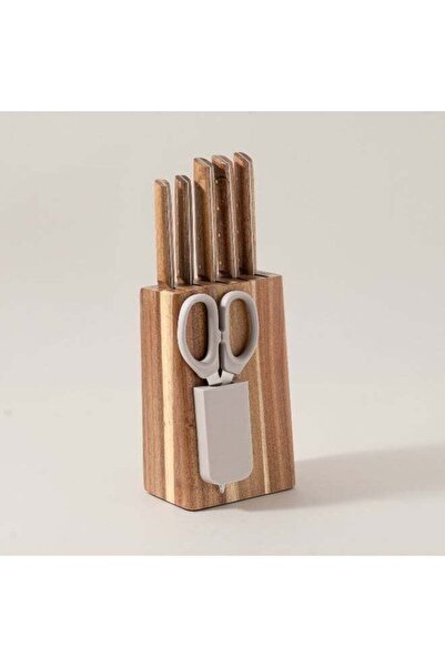 Alberto 7Pcs Wooden Knife Block Set