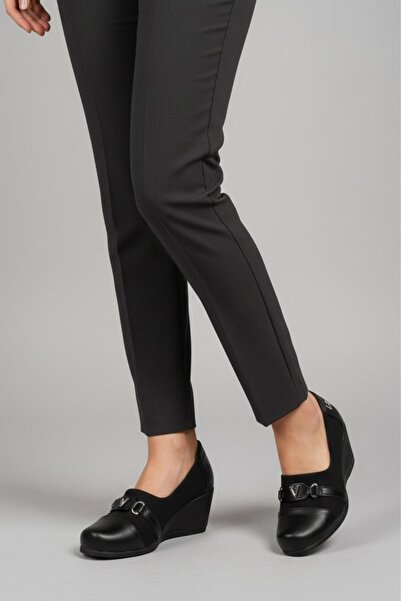 Norfix 029 Pantofi de damă casual cu toc cu pană de 5,5 cm