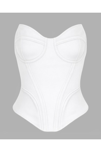 La Sarta Lola Underwire White Bustier