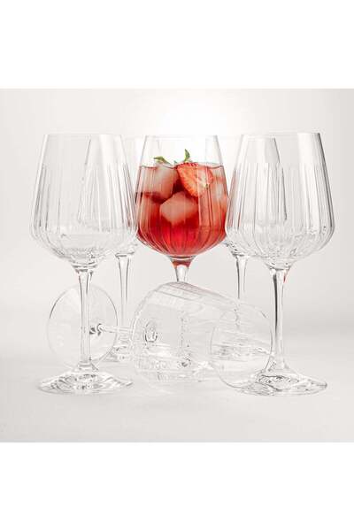 RCR 6 pc crystal stem glass set - 490 ml Timeless collection