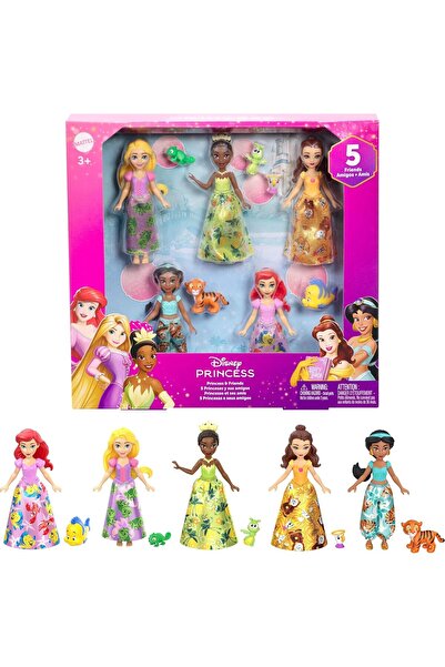 mattel Disney Princess and Friends 5 Small Dolls Set