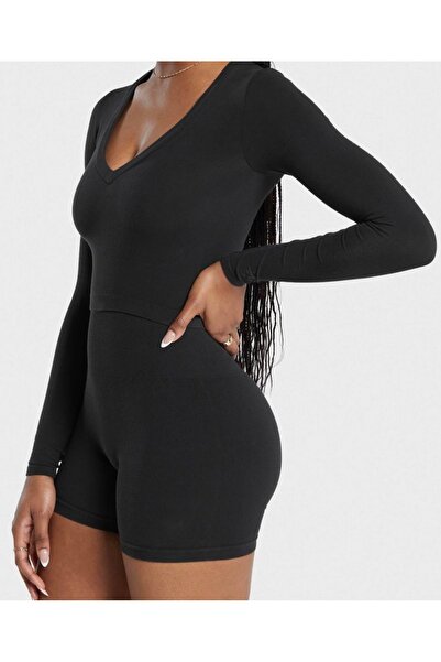 Krm Ambalaj Seamless Şort Crop Takım Pamuklu Toparlayıcı İkili Takım Spor