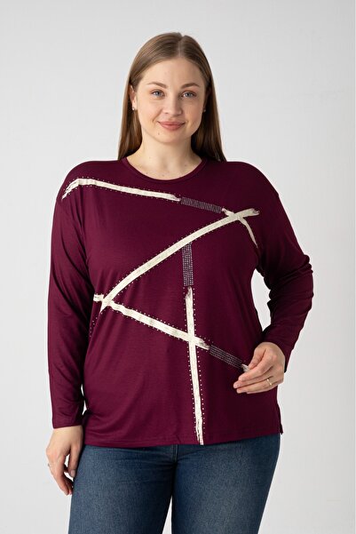 Orly More Viscose Fabric Mini Slit Plus Size Long Sleeve Collared Combed Cott...