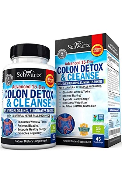 BioSchwartz منظف ​​للقولون ومزيل للسموم لدعم الجهاز الهضمي - تنظيف سريع المفع...