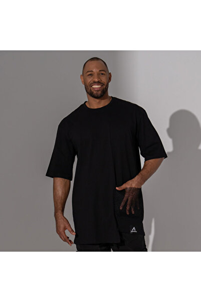 Asimetrix Store Oversized, asymmetrical T-shirt with mesh pocket