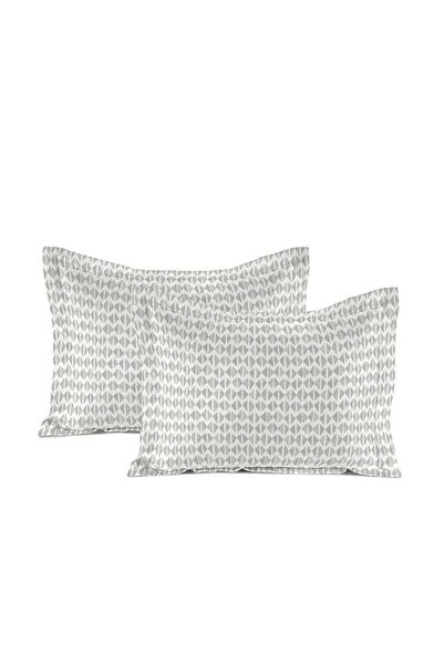 Cottage 2 pcs grey percale cotton pillowcases 50*75 cm 200 thread count