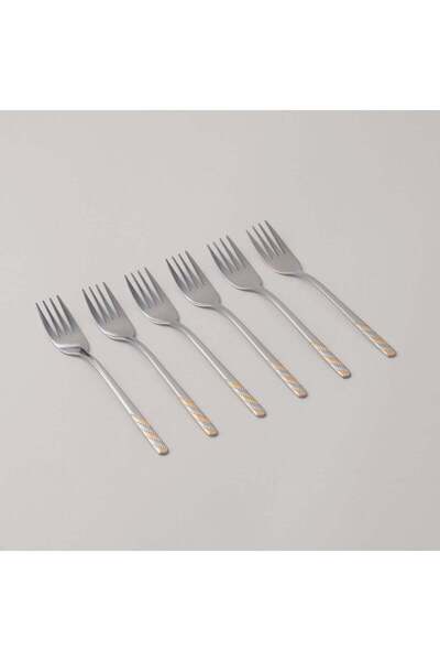 Pentola Stainless Steel Cake Fork Set 6pcs with Mirror Polish 2.5mm