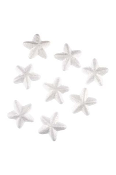 SHOPIENS Accesorii decorative de Crăciun Stele din spumă albă 5 cm - 8 buc