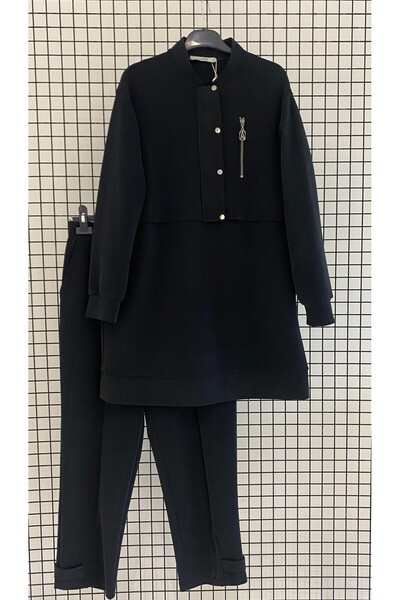 Armine Set de două piese sezonier din țesătură de viscoză, cu detalii cu ferm...