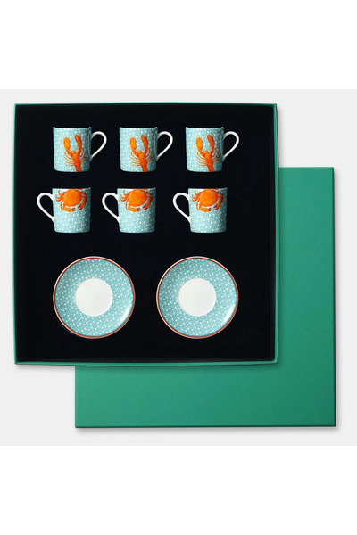 Generic Hazeran Lobster 6-Piece Turkish Coffee Cup