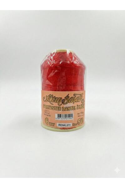 Altınbaşak Altın Başak Polyester Dantel Ipliği 6kat 100 Gr NO:50 RENK NO:211-...
