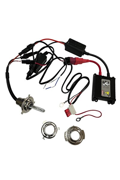 DELTAFORCE Motosiklet Xenon Far Seti H4 Motorlu Uzun Kısa Beyaz