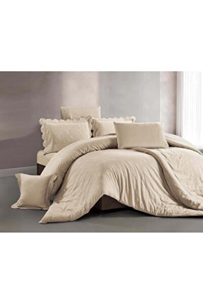 Alhabib bedding Double bedspread, dark beige cotton, fits a 200x200cm bed, 7 ...